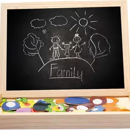 authfort Wooden Educational Toys,Magnetic Puzzles Double Side Drawing Board Art Easel Game Gift for Kids Toddlers (Animal Style) image 4