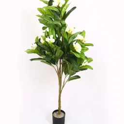 arick decor Artificial Champa & Frangipani Flowers Plants with Pot image 2