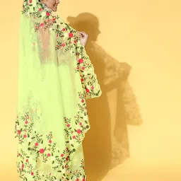 Mitera Floral Saree with Embroidered Border image 3