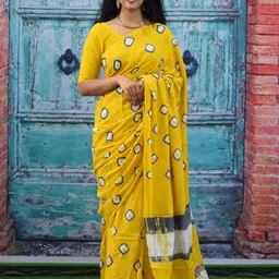 clothonus Tie and Dye Printed Pure Cotton Saree image 1