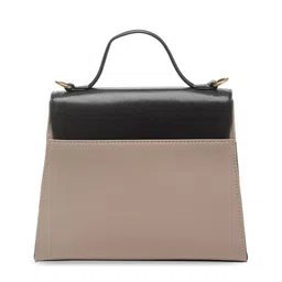 AQUATAN Colourblocked PU Oversized Structured Handheld Bag with Quilted image 3