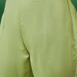 Sangria Sequence Embroidered Pure Cotton Anarkali Kurta With Trousers & Dupatta image 3