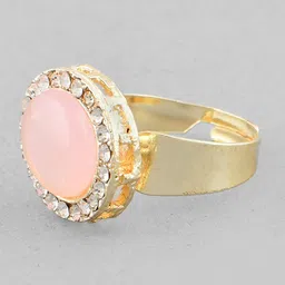 Sanjog  Gold-Plated CZ Stone-Studded Jewellery Set image 4