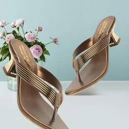 madam glorious Embellished Block Sandals-image-58