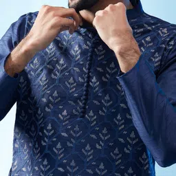 KISAH Ethnic Motifs Embroidered Kurta With Trousers image 2