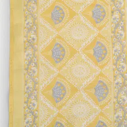 githaan Women Yellow Ethnic Motifs Embroidered Kurta with Trousers & With Dupatta image 3