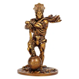artarium Bahubali Hanuman Brown Resin Idols image 4