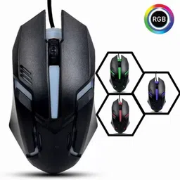 ALIBLE Laptop/Computer Mouse, USB Mouse, 7 RGB Breathing Colors Wired Ambidextrous Optical Gaming Mouse image 3