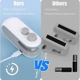 nathan Portable Mini Sealing Machine Handheld Packet Sealer for Food, Snacks. Hand Held Heat Sealer image 4