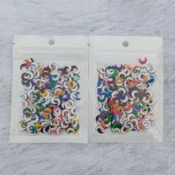 pankti enterprise Unique Chand (Half Moon) Medium Size MultiColor Velvet Bindi Combo Collection Multicolor Bindis image 2