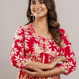 dipani Women Printed Viscose Rayon Anarkali Kurta-picture-22