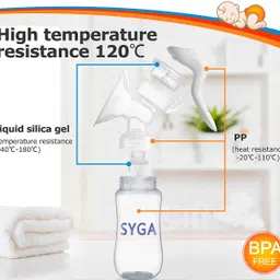 syga Manual Breast Pump with Lid for Breastfeeding - Manual image 4
