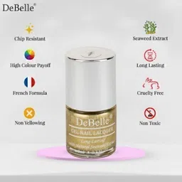 debelle Gel Nail Lacquer (Beige Gold with Black Glitter) Canopus image 2