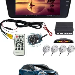 maties 7Inch Rearview Monitor Mirror with Touch Button,Camera & Silver sensor 29 Black LCD-picture-22