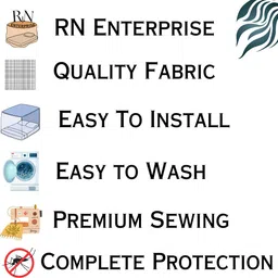 rn enterprise Hanging Net Pink Color (Size 6x7-ft) Polyester Washable Adults Mosquito Net image 4