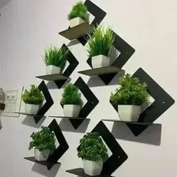 justin Kite Combo Eight Set Black Frame Home Décor MDF Wooden Wall Hanger for Bed Room Wooden Wall Shelf-picture-17