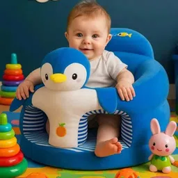 littlepowz Sofa for Kids Soft Plush Cushion Baby Sofa Seat ROUND-BLUE-PANGIUN-XQ-01 - 35 cm-picture-24