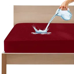 ucc King Size Elastic Strap Terry Cotton Waterproof, Stretchable Mattress Cover-picture-14