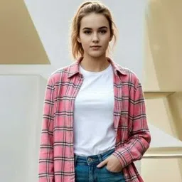 bold aria Women Regular Fit Checkered Spread Collar Casual Shirt-picture-12