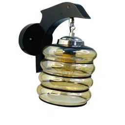 foziq Gold Wooden Novelty Wall Light (Black) image 5