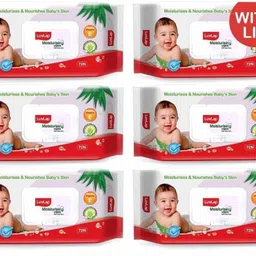 luvlap Baby Moisturising Wipes with Aloe Vera,72 Wipes/pack, with lid-picture-26