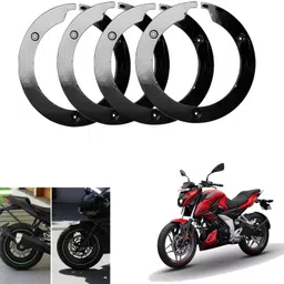 sunriders Bajaj Pulsar N160 Bike Wheel Cover 17 Inch 4 pc ( Black) Wheel Cover For NA NA-picture-35