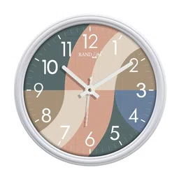 random White Plastic Batter Modern Wall Clock image 2