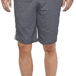 indestar Pack of 2 Solid, Striped Men Brown, Grey Bermuda Shorts image 2