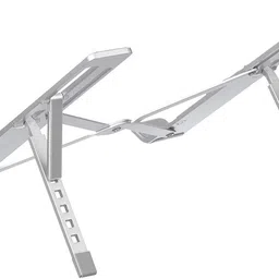 Pepino Height-Adjustable, Laptop Stand, Foldable, Portable, Fits Up to 15.6Inch Laptops Aluminium Desk Stand Laptop Stand with Adjustable Height Compatible with Universal Laptops image 5