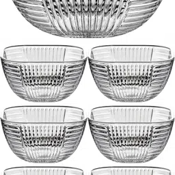 goodhomes Glass Dessert Bowl Bowl::Bowl Set::Glass Bowl Set::Dessert Bowl Set::7 pcs Bowl Set::Pudding Bowl image 2