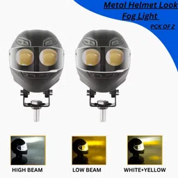 srphere A3 GOOD QUALITY METAL HELMET LOOK FOG LIGHT PACK OF 2 Fog Lamp Motorbike, Car LED (12 V, 20 W)-picture-24