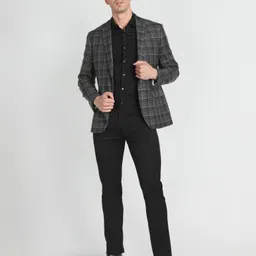 arrow Men Checkered Single Breasted Formal Blazer image 3