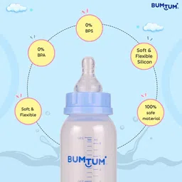 bumtum Nurture Anti Colic Teat/Nipple for Narrow Neck Bottle (Large) Slow Flow Nipple image 2