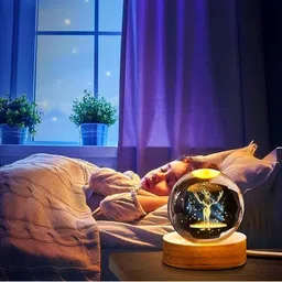 genvus 3D Deer Crystal Ball Night Lamp, perfect for room decoration and Gifting Night Lamp image 5