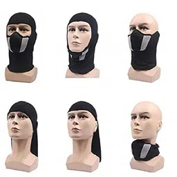 zaysoo Helmet Face Mask Full Cover Bike Riding Cotton Anti-Dust Protection Riding Gloves image 3
