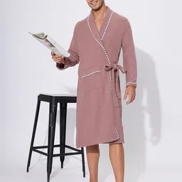 lacylook Pastel Pink Large Bath Robe image 1