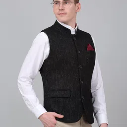 cantabil Self Design Men Waistcoat image 3