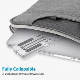 OSM ALUMINIUM LAPTOP STAND Floor Desktop Laptop Stand FDLS255 Aluminium Floor and Desk Stand Laptop Stand with Adjustable Height Compatible with 26 - 35 cm Laptops image 4