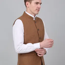 cantabil Self Design, Solid Men Waistcoat image 4