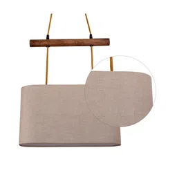 Pyramind Beige Fabric Hanging Light by Kapoor LampShades image 5