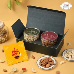 hyperfoods Bhai Dooj Gift For Brother with Roli& Chawal Paper Gift Box-picture-27