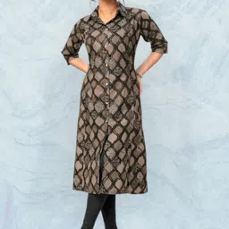 abhi fab Women Printed Cotton Rayon Straight Kurta-picture-30