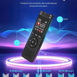 CASON 32GB Voice Recorder Device with AI Noise Reduction & Mp3 Player with Earphones, 32 GB Voice Recorder image 5