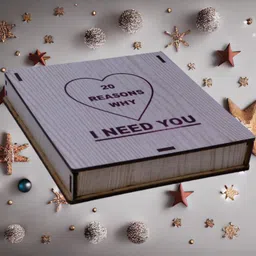starlaser 20 Reasons Why I Love You Need Heart shapped Message card with Message Printed Greeting Card-picture-17