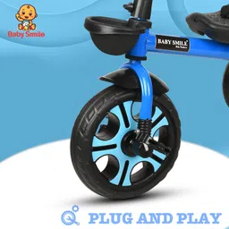 baby smile BS-HDL-03-BLUE Tricycle image 3