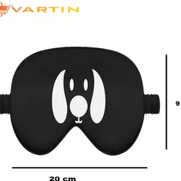 vartin Velvet Puppy meditation, yoga, Eye mask Cartoon Super Soft & Comfortable image 3