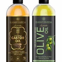 Cold Pressed Premium Castor Oil and Olive Oil -100% Pure & Hexane Free-image-1