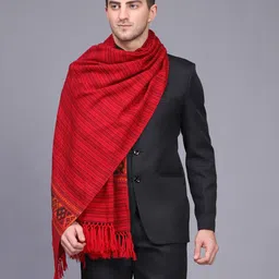 WEAVERS VILLA Acrylic, Wool Woven Men Shawl-picture-28
