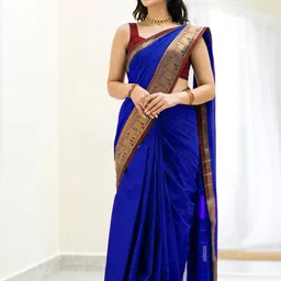 banaras silk palace Embroidered Banarasi Satin Saree-picture-27