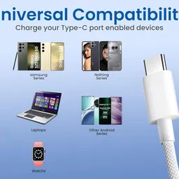 Good One Type C 6 A 1 m TPE c to c cable Fast Charging for Samsung A15 A34 A54 A23 S23 F34 S22 F54 A14 F14 F23 Original type c to c cable image 4